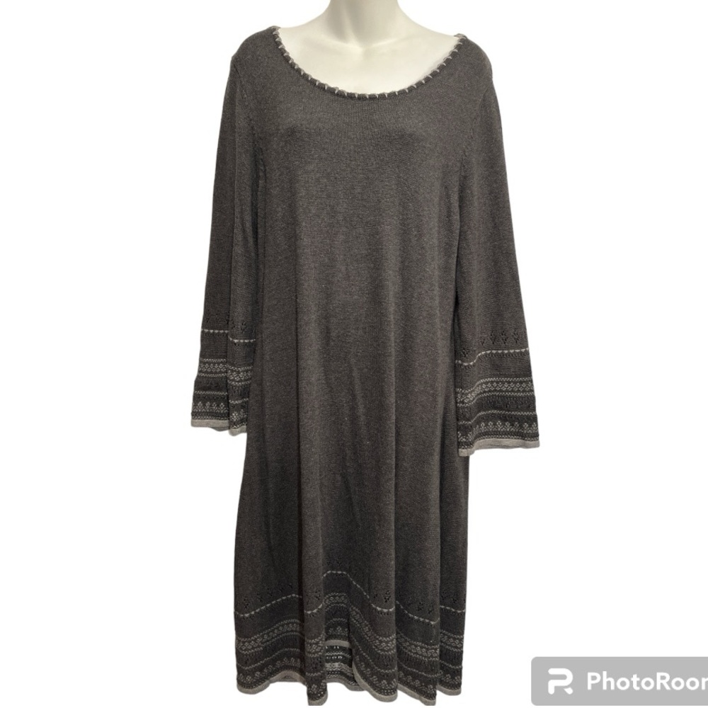 Dress Barn Sweater Dress in charcoal gray. Size 14w/16W